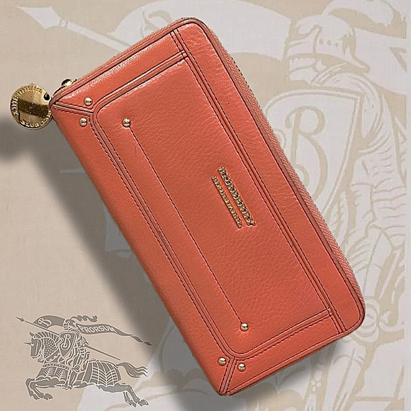 LOW START Burberry Blue Label Leather Wallet in Coral - Picture 16 of 16
